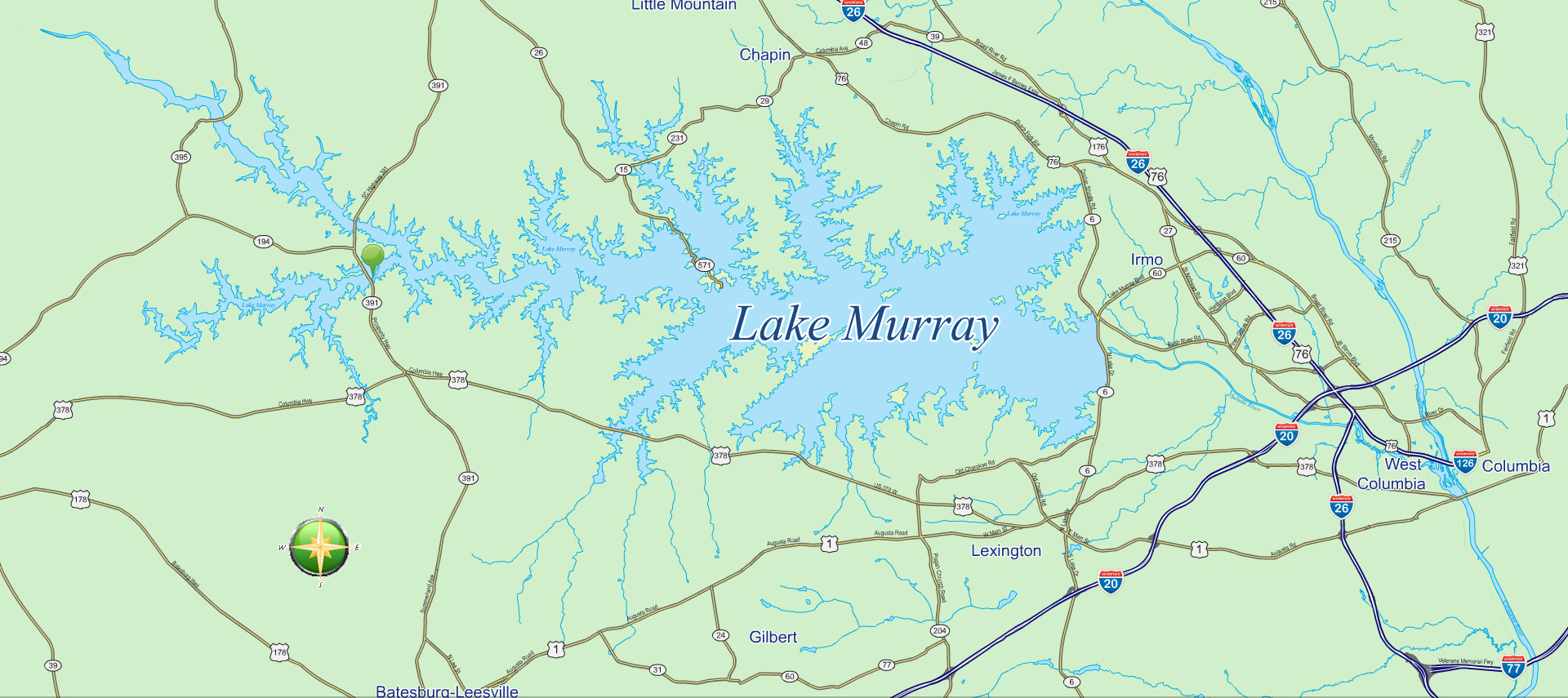 Lake Murray - one of the oldest in SC