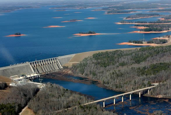 Lake Hartwell - Western border between Georgia and South Carolina