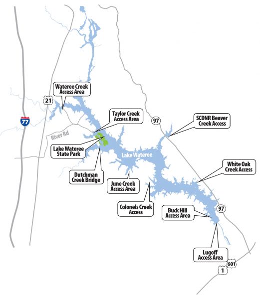 Lake Wateree - Eastern part of South Carolina